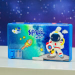 Spaceman Adventure" Multi-Function Pencil Box with Built-in Sharpener
