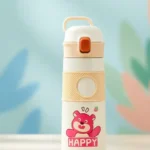 Happy Squirrel Kids Water Bottle / Thermos (Straw Lid)