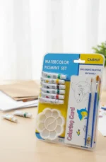 'Complete Watercolor Pigment Set CAISHIJII Kids – 10-Piece Creative Kit with Shark Coloring Cards - Image 4