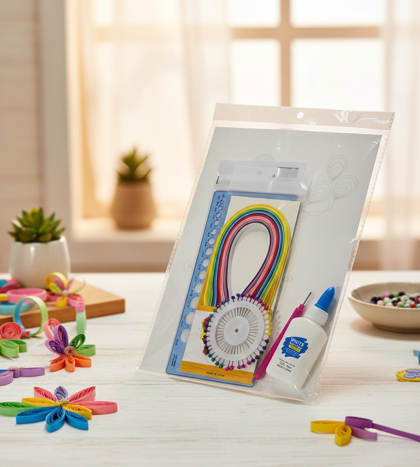 Gemini_Generated_Image_9brqxa9brqxa9brq (1) The Ultimate Rainbow Paper Quilling Starter Kit β All-in-One DIY Craft Set - Image 1