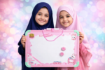 Adorable Kids Magnetic Whiteboard with cute bunny design 🐰 Perfect for drawing, writing & fun learning at home or school 🎨✏️