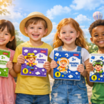 Kids Drawing Book Set (3+ Years) – 4 Colorful Activity Books with Drawing Pens | Creative Learning Kit for Toddlers